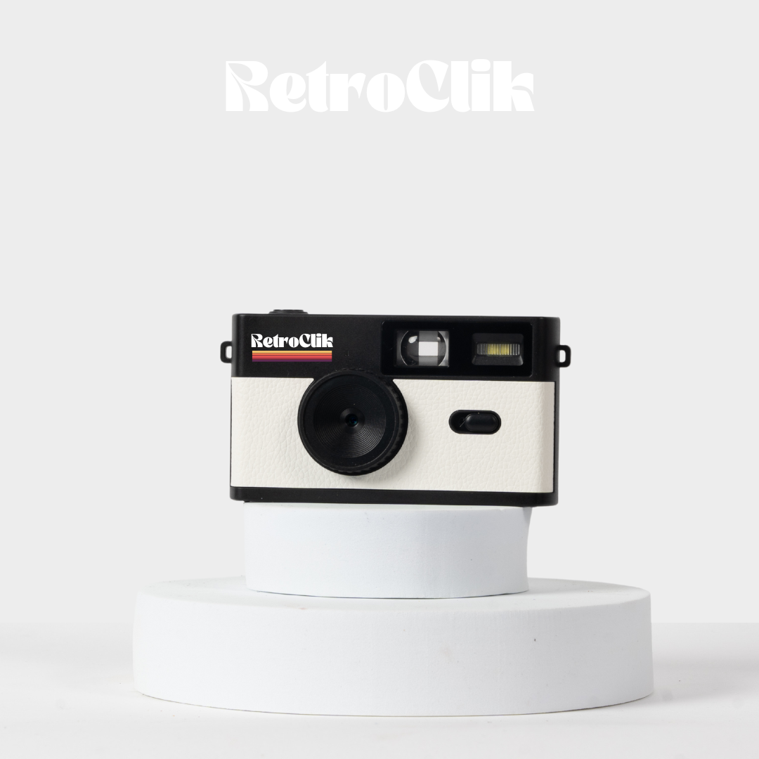 Retroclik® - Caméra Vintage | Blanc - Retroclik